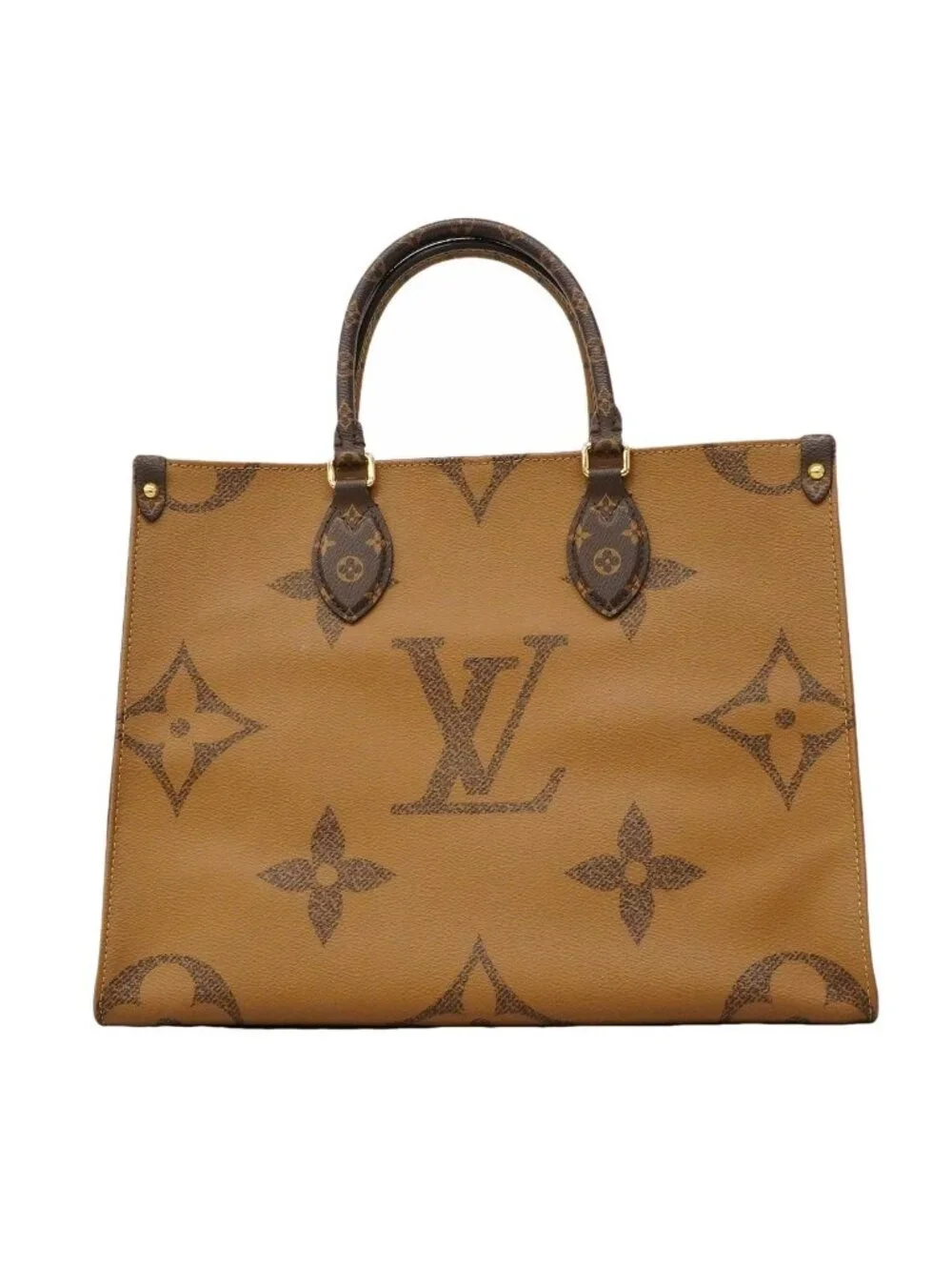 Louis Vuitton Tote Monogram Giant Reverse on the Go MM Brown 2-Way